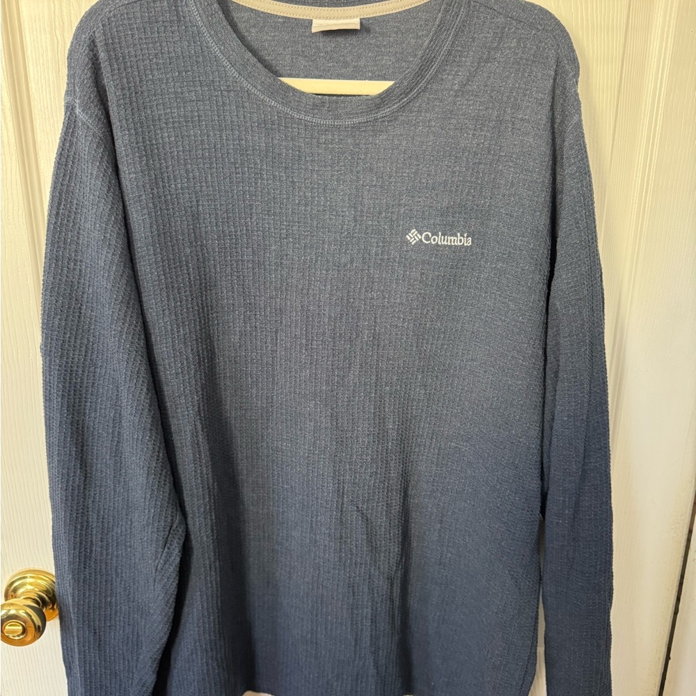 Columbia Men's Long Sleeve Blue Gray